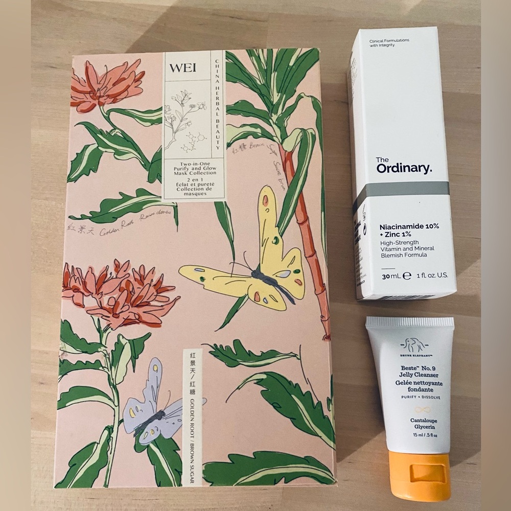 Bundle WEI beauty mask, the Ordinary and Drunk Elephant